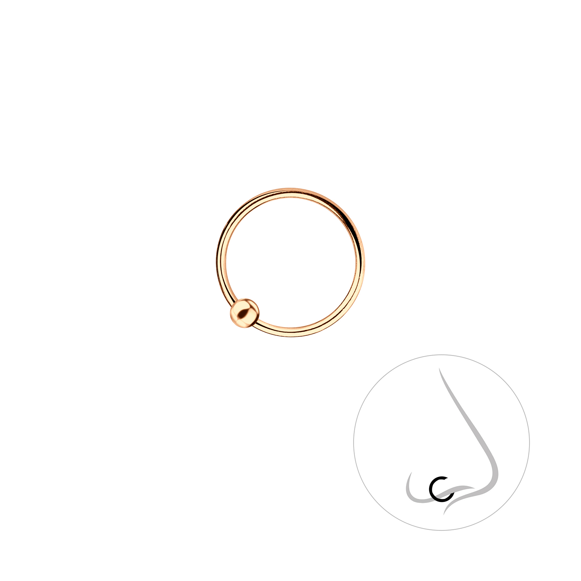 Silver JD | 10mm Sterling Silver Ball Closure Ring – JD7464