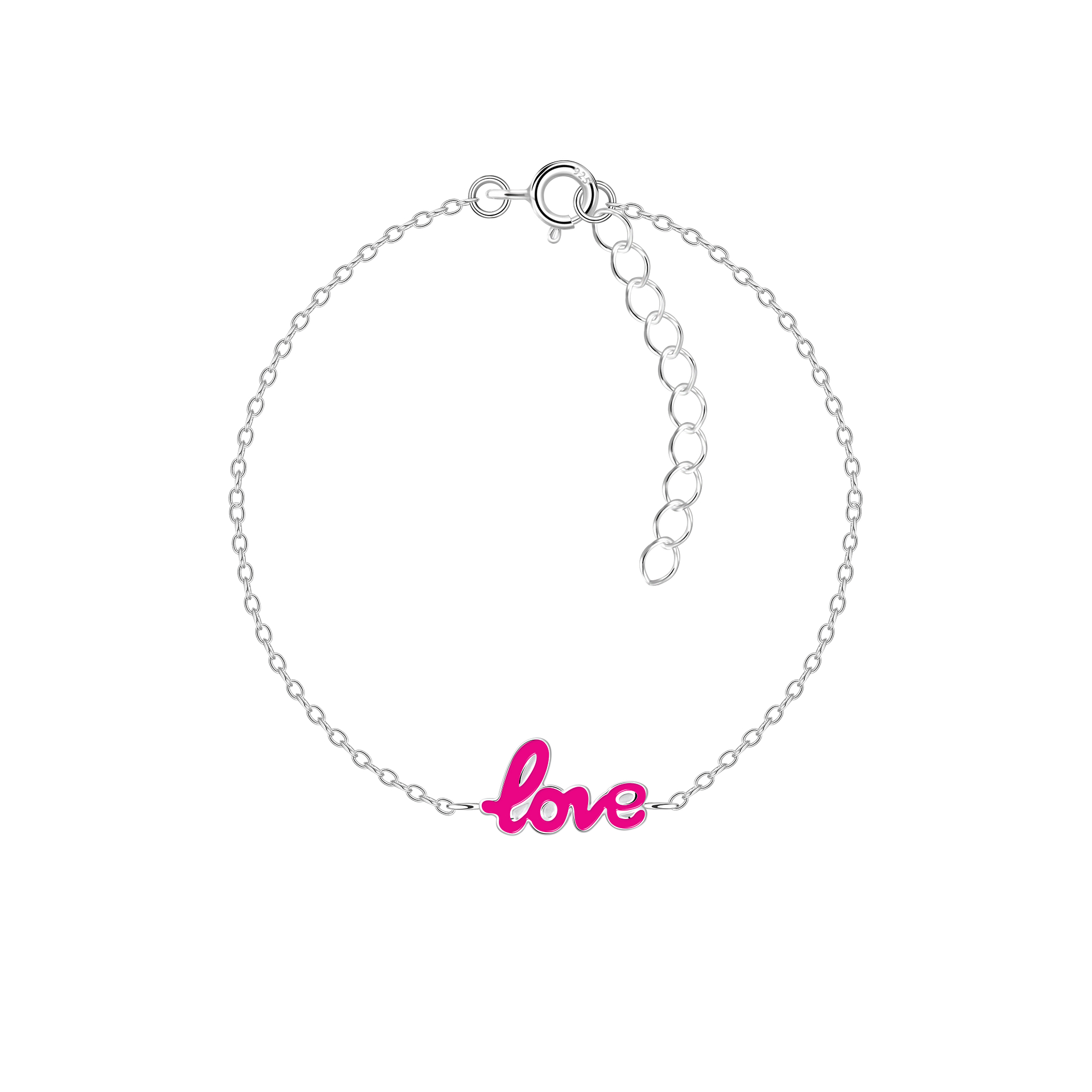 Silver JD Sterling Silver Love Bracelet JD18737