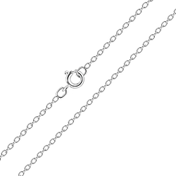 Collier chaîne câble de 40 cm en argent - FR6567