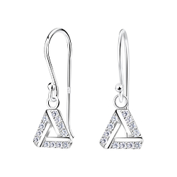 Boucles d'oreilles triangle en argent - FR11761