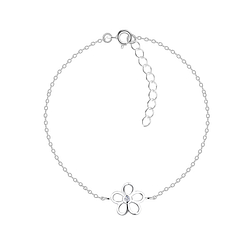 Bracelet fleur en argent - FR16412