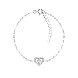 Bracelet cœur en argent - FR16320