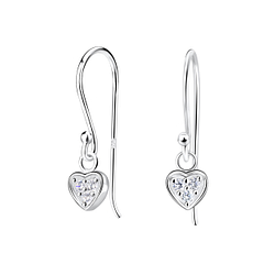 Boucles d'oreilles cœur en argent - FR16342