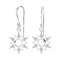 Boucles d'oreilles soleil en argent - FR16483