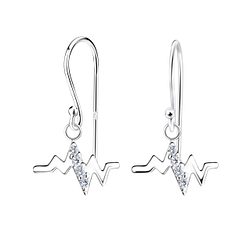 Boucles d'oreilles cœur en argent - FR17026