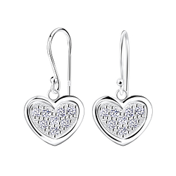 Boucles d'oreilles cœur en argent - FR17027