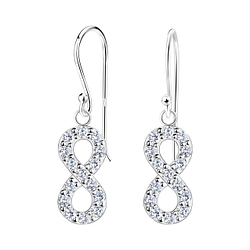 Boucles d'oreilles infini en argent - FR17123