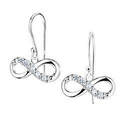 Boucles d'oreilles infini en argent - FR17028