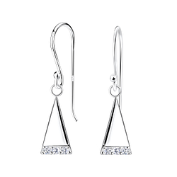 Boucles d'oreilles triangle en argent - FR17030