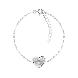 Bracelet cœur en argent - FR17261