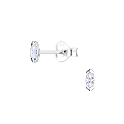 Clous d'oreilles marquise en argent - FR19252