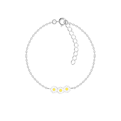 Bracelet trois marguerites en argent - FR15593