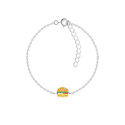 Bracelet burger en argent - FR15594