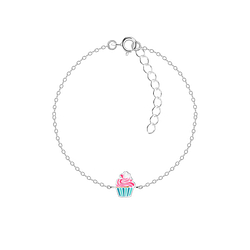 Bracelet cupcake en argent - FR18723