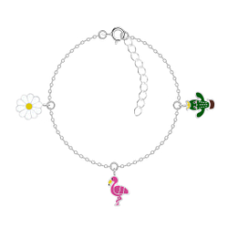 Bracelet flamand et cactus en argent - FR7933