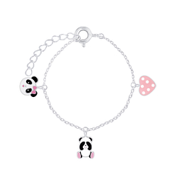 Bracelet amateur de panda en argent - FR7929