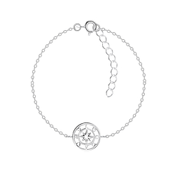 Bracelet boussole en argent - FR9718