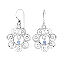 Boucles d'oreilles avec cristal Swarovski en argent - FR7116