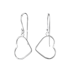 Boucles d'oreilles cœur en argent - FR7608