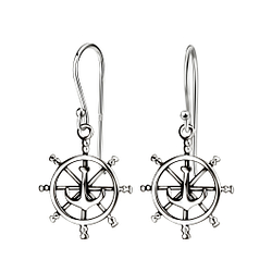 Boucles d'oreilles gouvernail en argent - FR5144