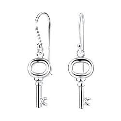 Boucles d'oreilles clé en argent - FR11649