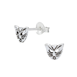 Clous d'oreilles masque en argent - FR1036