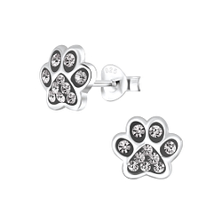 Clous d'oreilles empreinte d'animal en argent - FR4083