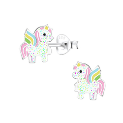 Clous d'oreilles licorne en argent - FR6888