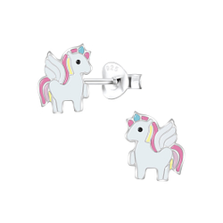 Clous d'oreilles licorne en argent - FR6901