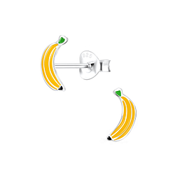 Clous d'oreilles banane en argent - FR7303