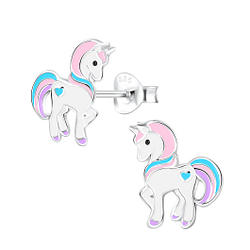 Clous d'oreilles licorne en argent - FR4010