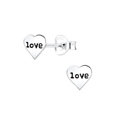 Clous d'oreilles love en argent - FR5067