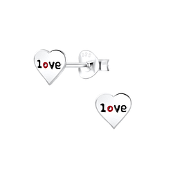 Clous d'oreilles love en argent - FR5065