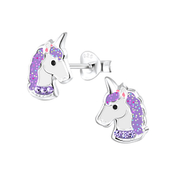 Clous d'oreilles licorne en argent - FR4015