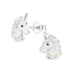 Clous d'oreilles licorne en argent - FR4016