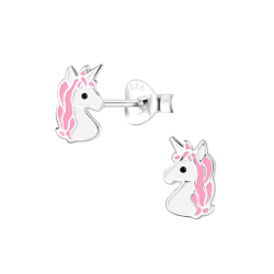 Clous d'oreilles licorne en argent - FR2423