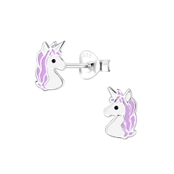 Clous d'oreilles licorne en argent - FR2420