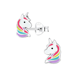 Clous d'oreilles licorne en argent - FR2350