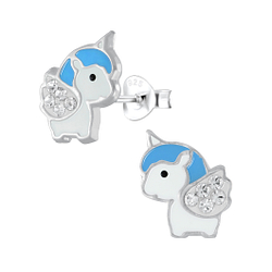 Clous d'oreilles licorne en argent - FR2519