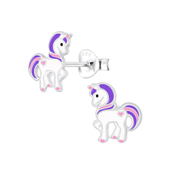 Clous d'oreilles licorne en argent - FR6866