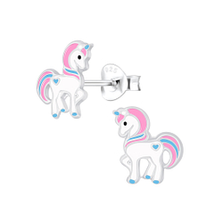 Clous d'oreilles licorne en argent - FR6864