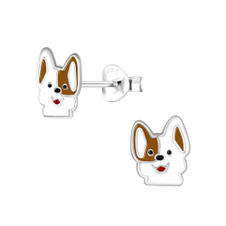 Clous d'oreilles chien en argent - FR4162