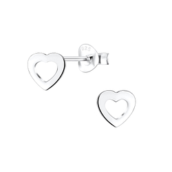 Clous d'oreilles cœur en argent - FR4721