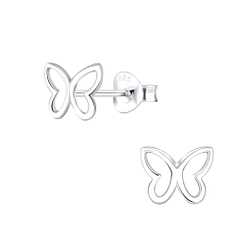 Clous d'oreilles papillon en argent - FR4046