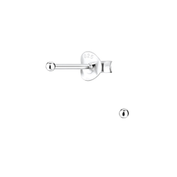 Clous d'oreilles boule de 1.5 mm en argent - FR1140