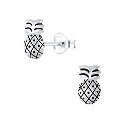 Clous d'oreilles ananas en argent - FR9474