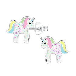 Clous d'oreilles licorne en argent - FR5825