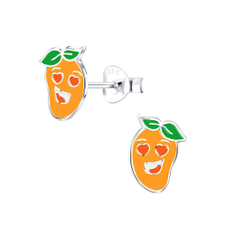 Clous d'oreilles mangue en argent - FR9325