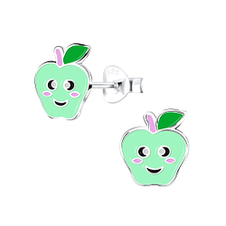 Clous d'oreilles pomme en argent - FR9328