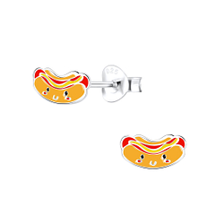 Clous d'oreilles hot dog en argent - FR9124